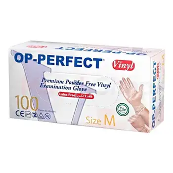 دستکش وینیل op perfect (بسته 100 عددی)